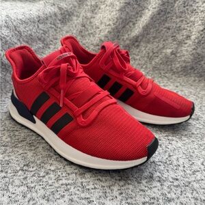 Adidas Vibrant Red Athletic Shoes